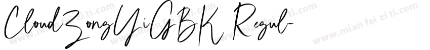 CloudZongYiGBK Regul字体转换